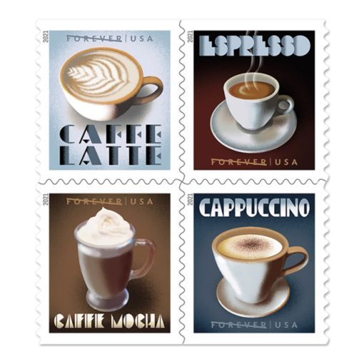 2021 Espresso Drinks Coffee Forever stamps - Forever Stamps