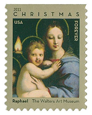 2011 Madonna of the Candelabra stamps - Forever Stamps