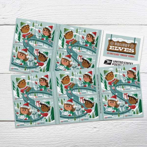 2022 Holiday Elves Christmas Forever®Stamp - Forever Stamps
