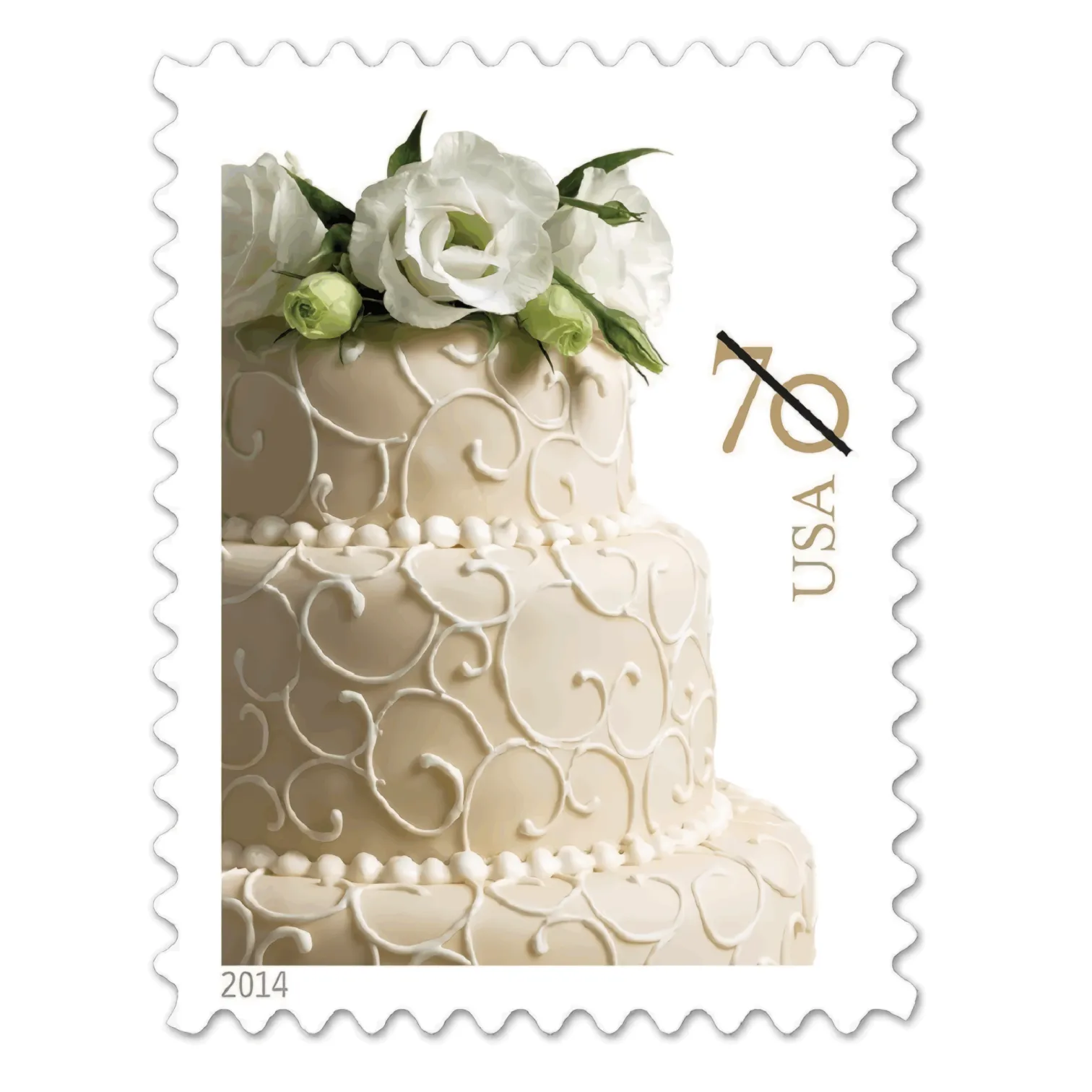 2014 WEDDING CAKE Stamps 100 PCS - Forever Stamps