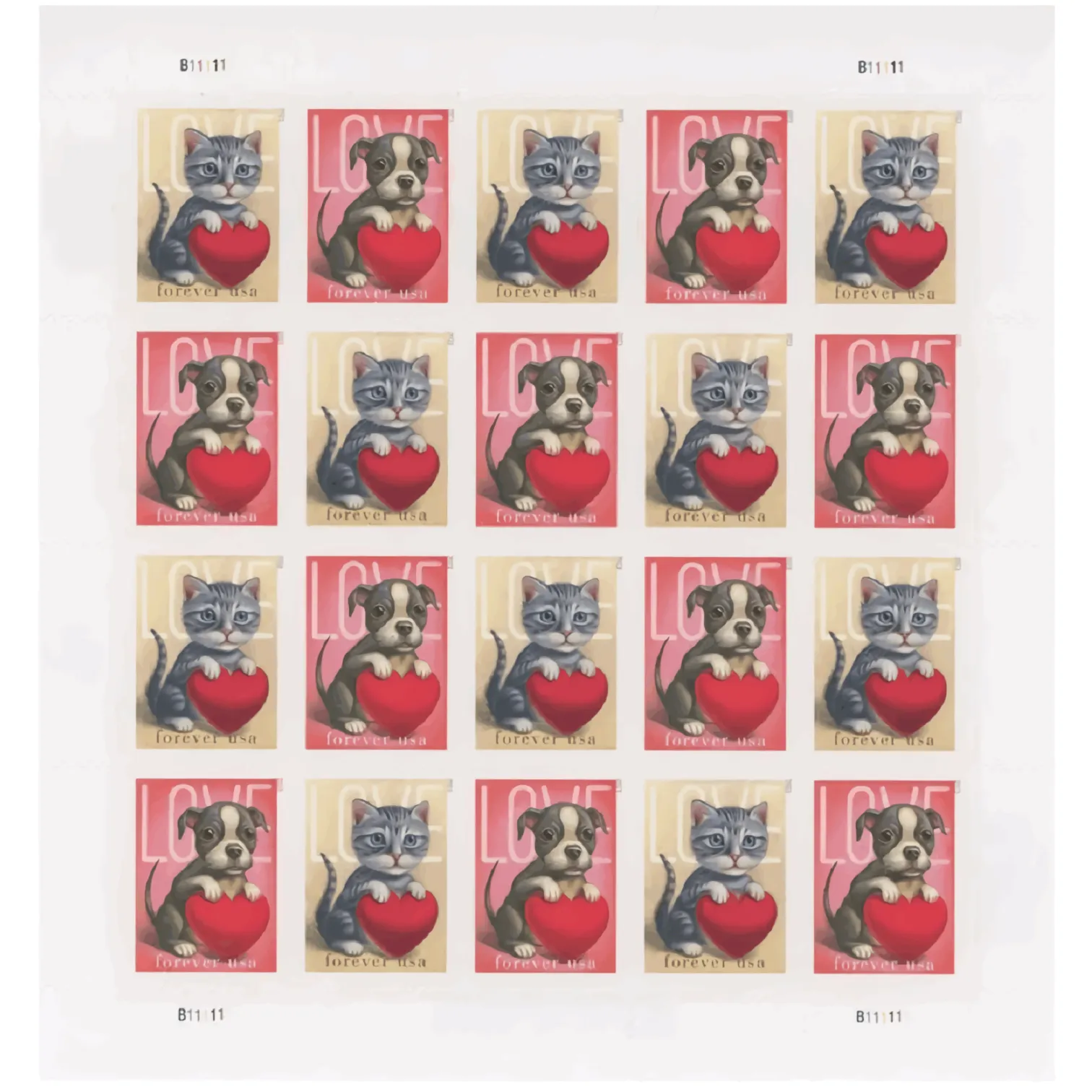 2023 Love Kitten and Puppy - Forever Stamps