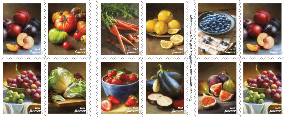 2020 Fruits and Vegetables Stamps - Forever Stamps