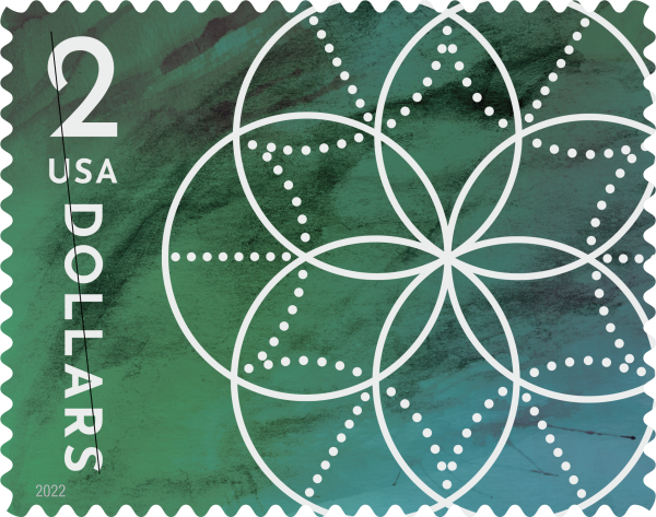 2022 $2 Floral Geometry Stamps - Forever Stamps