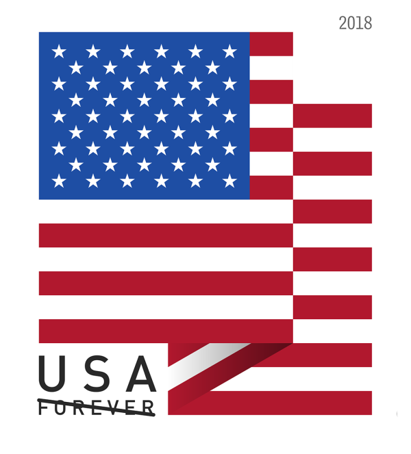 2018 U.S. Flag Stamps books - Forever Stamps