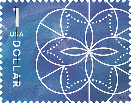 2024 $1 Floral Geometry Stamps - Forever Stamps