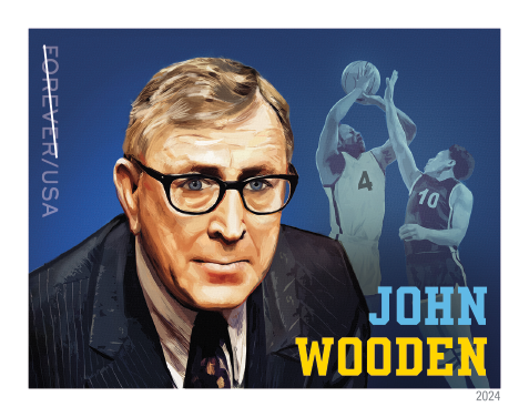 2024 John Wooden Stamps - Forever Stamps