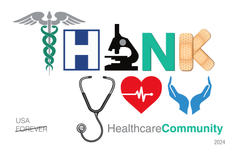2024 Thank You, Healthcare community Stamps - Forever Stamps