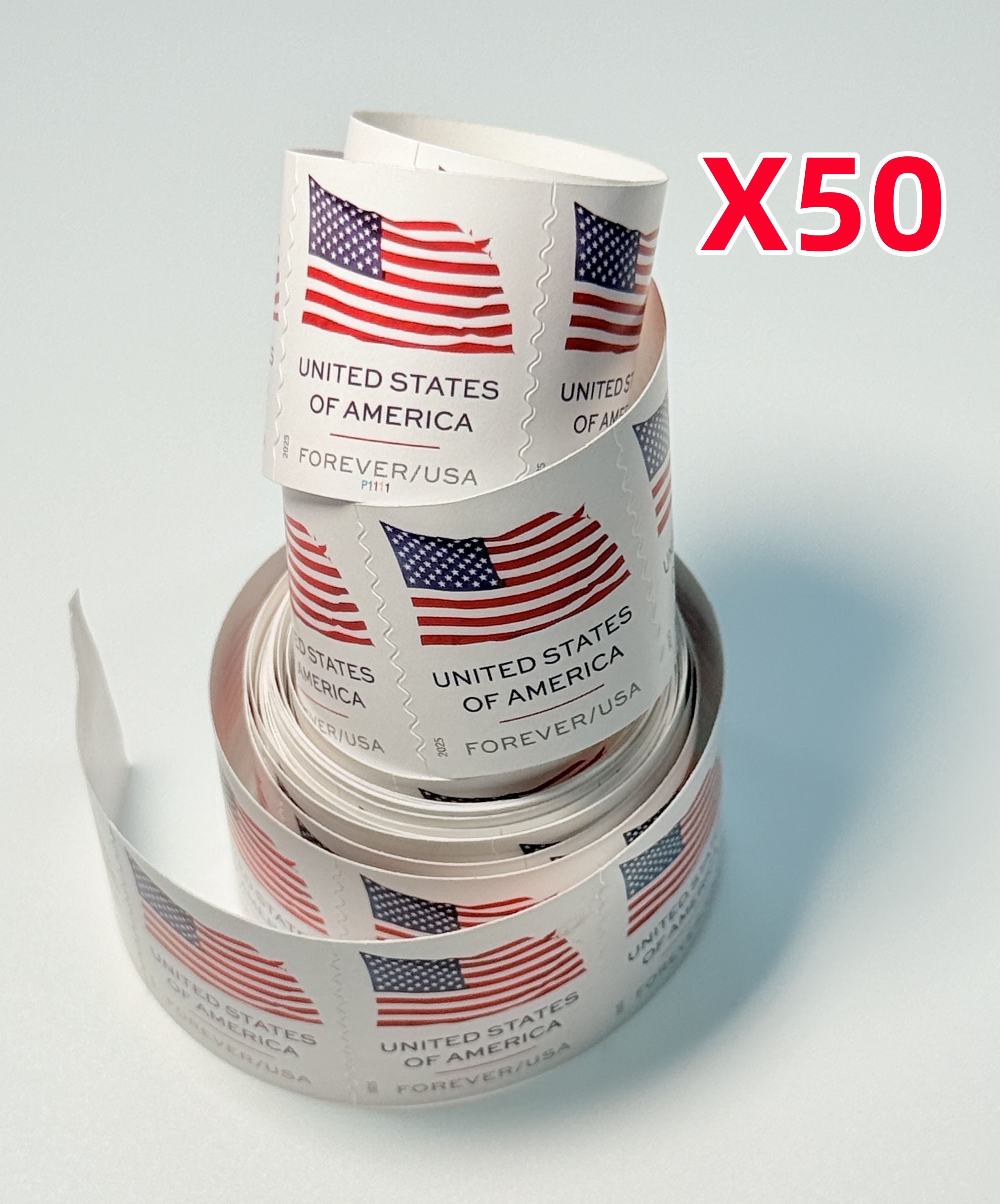 2025 U.S. Flag Stamps 50 rolls - Forever Stamps