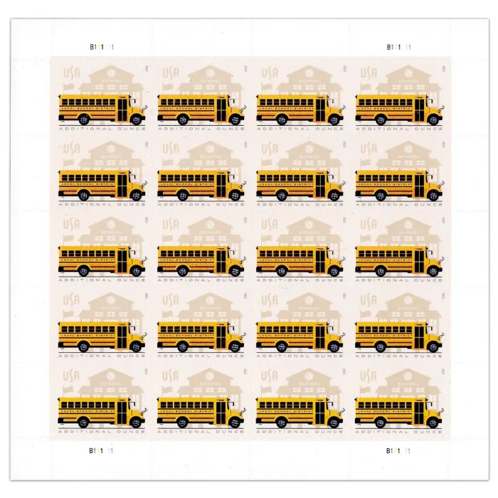 2023 School Bus - Forever Stamps